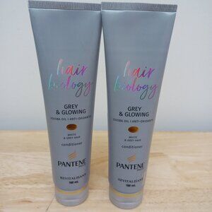 2 X Pantene Pro-V Hair Biology GREY & GLOWING Jojoba Oil Conditioner 5.41 Fl Oz